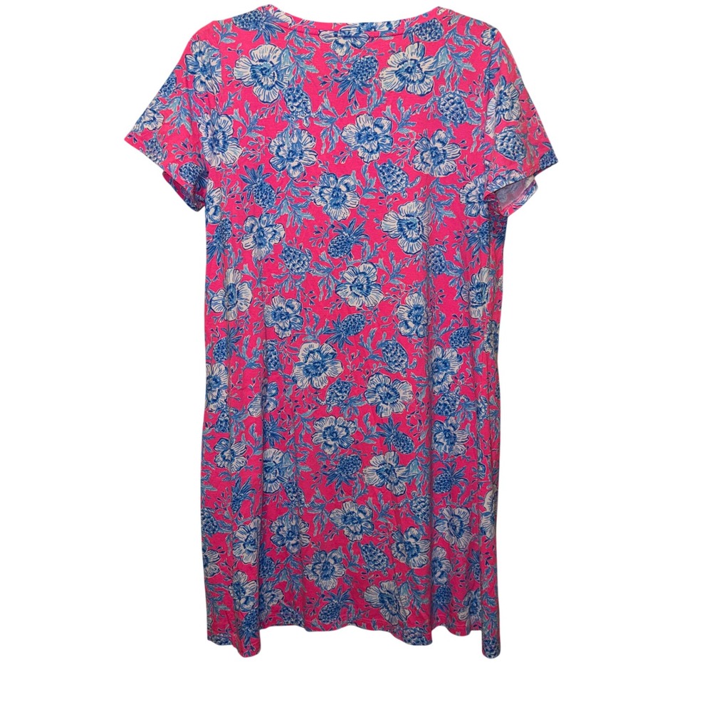 Lilly Pulitzer Cody Swing‎ T-Shirt Dress Size Large Roxie Pink Wave n Sea - Picture 5 of 6